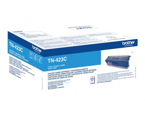 BROTHER TN423C Toner Cartridge Cyaan Hoge Capaciteit 4.000 pagina s voor Brother HL-L8260CDW, L8360CDW