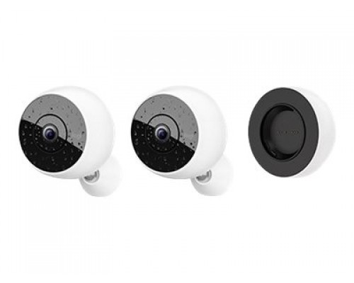 LOGITECH CIRCLE 2 COMBO PACK - 2 Wire-Free Cameras + 1 extra Rechargeable Battery - WHITE - EMEA