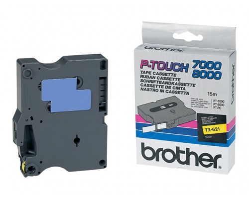 BROTHER P-Touch TX-621 black on yellow 9mm