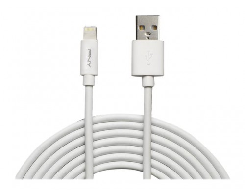 PNY Lightning to USB Charge & Sync Cable White 3m