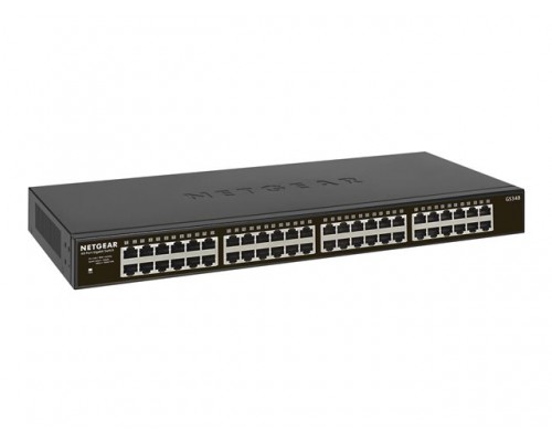 NETGEAR GS348 48-Port Gigabit Ethernet Unmanaged Switch Rackmount Fanless Metal Cost-effective Low-power consumption