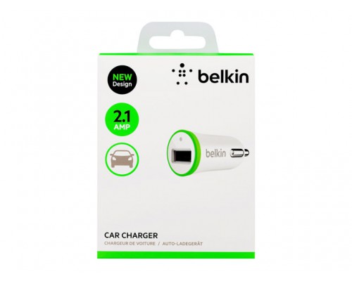 BELKIN 1x2.1A MICRO CAR CHARGER WHITE