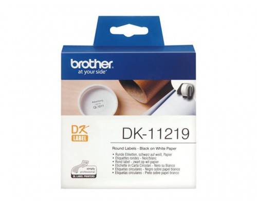 BROTHER P-Touch DK-11219 die-cut round label 12x12mm 1200 labels