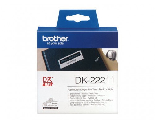 BROTHER P-Touch DK-22211 white continue length film 29mm x 15.24m