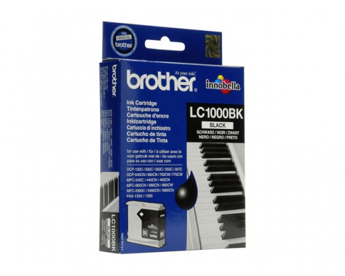 BROTHER LC-1000 inktcartridge zwart standard capacity 500 pagina s 1-pack