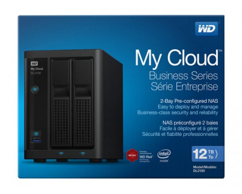 WD My Cloud Pro PR2100 12TB 2Bay NAS 2xHDD 1,6GHz QuadCore processor 4Gb RAM RAID 0 1 JBOD 2xUSB3.0 External RTL