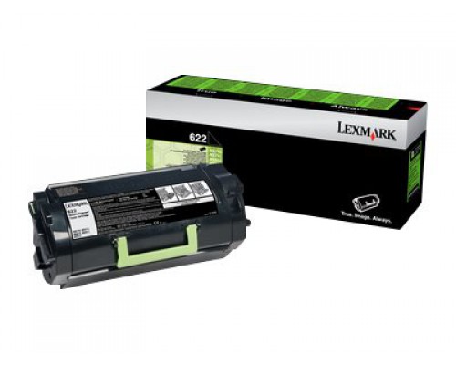 LEXMARK 622 tonercartridge zwart standard capacity 6.000 pagina s 1-pack return program