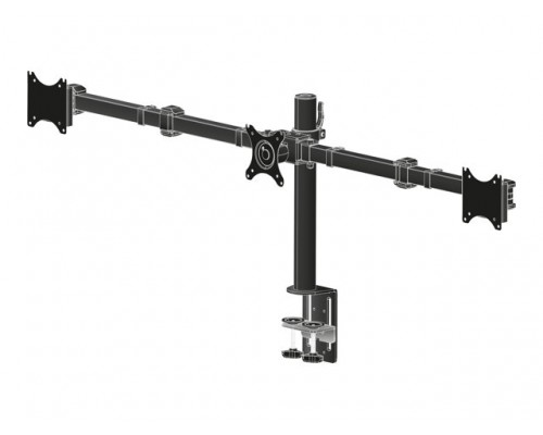 IIYAMA DS1003C-B1 Flexible Desk Mount for Triple Monitor Mount with Clamp or grommet Screen size 10-27inch
