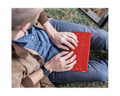 Logitech Keys-To-Go Ultra-Portable Keyboard for iPad - RED - CH - BT - CENTRAL