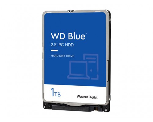 WD Blue Mobile 1TB HDD 5400rpm SATA serial ATA 6Gb/s 128MB cache 2,5inch 7mm Heigth RoHS compliant intern Bulk