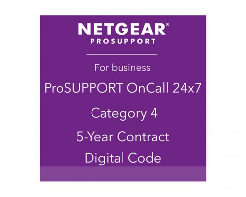 NETGEAR ProSupport Maintenance Contract OnCall 24x7 Cat.4 - HardwareReplacement NBD - 5 Years Warranty Extension - electronicLicense