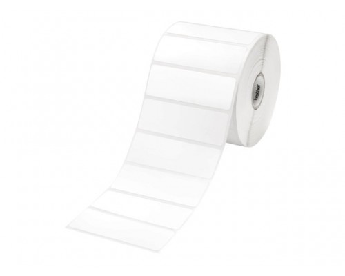 BROTHER voorgestanste rol verwijderbaar wit thermisch 76 x 26mm 1.552 labels / rol 1-pack