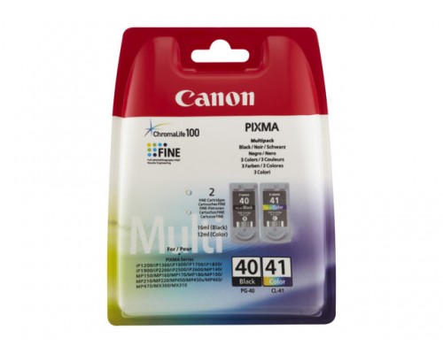 CANON PG-40 / CL-41 inktcartridge zwart en kleur standard capacity combopack blister zonder alarm