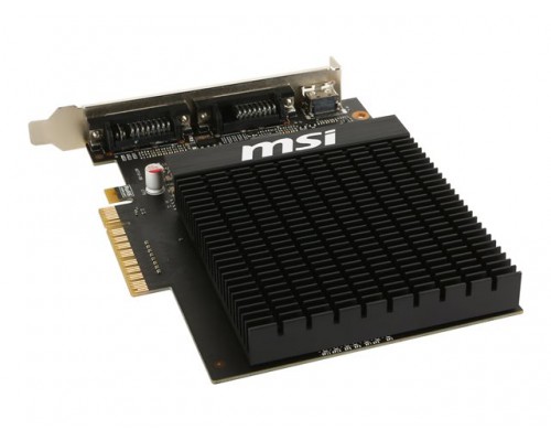 MSI GT 710 2GD3H H2D Heatsink cooler 1x mini HDMI 1x DVI-I 1x DVI-D DVI-VGA adaptor ATX form