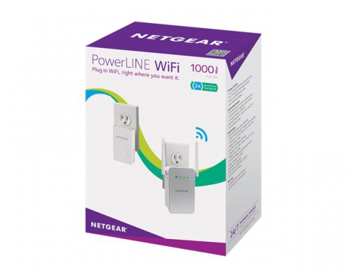 NETGEAR Powerline Wireless 1000 Set - 1x PL1000 Adapter 1xPLW1000 WiFi IEEE 2.4 GHz/5 GHz 802.11 b/g/n/ac Access Point