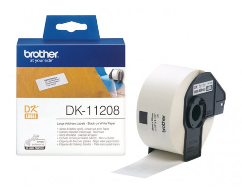 BROTHER P-Touch DK-11208 die-cut adress label big 38x90mm 400 labels