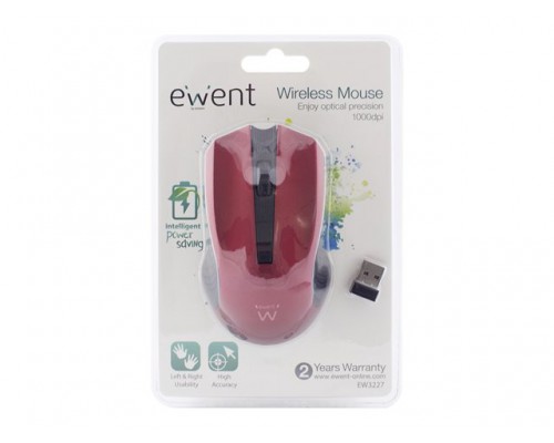EWENT EW3227 Wireless mouse red 1000dpi