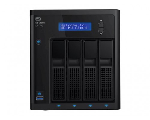 WD My Cloud EX4100 8TB NAS 4-Bay person. Cloud storage incl 2x 4TB WD Red drives 1,6GHz Marvell ARMADA 388 dual-core proc. 2GB RAM