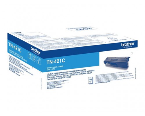 BROTHER TN421C Toner Cartridge Cyaan 1.800 pagina s voor Brother HL-L8260CDW, L8360CDW