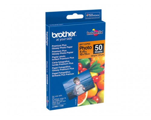 BROTHER glossy photo paper wit 100x150mm 50 sheets