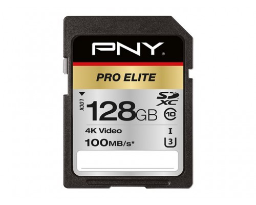 PNY Memory Card 128GB SD Pro ELITE SDHC CLASS 10 UHSI U3
