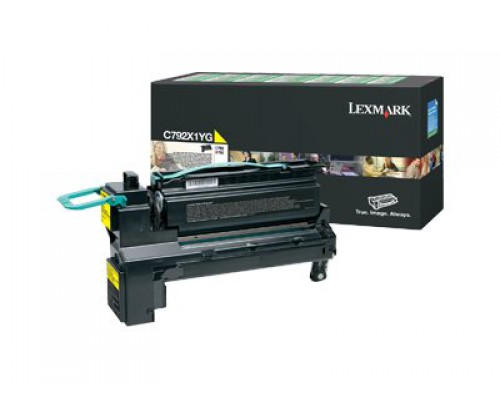 LEXMARK C792 toner geel standard capacity 20.000 pagina s 1-pack return program