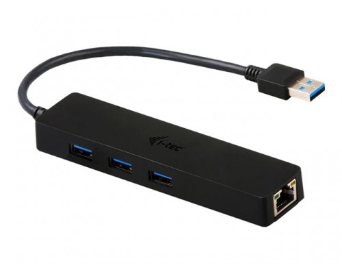 I-TEC USB 3.0 Slim HUB 3 Port with Gigabit Ethernet Adapter ideal for Notebook Ultrabook Tablet PC support Win und Mac OS
