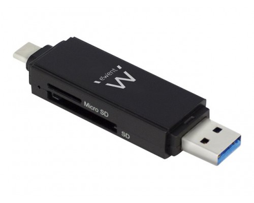 EWENT USB 3.1 Gen1 (USB 3.0) Card Reader SD and Micro SD Type-C & Type-A connector