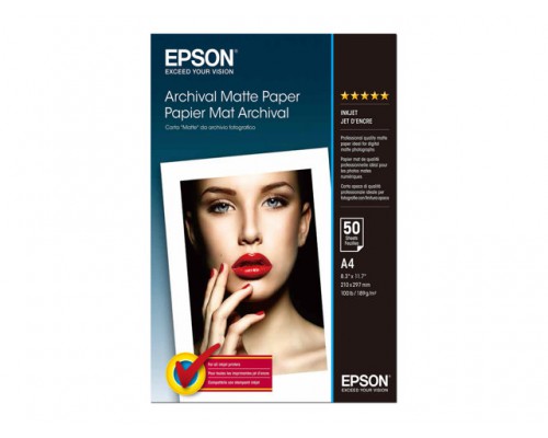EPSON Matte archival papier inktjet 192g/m2 A4 50 sheets 1-pack