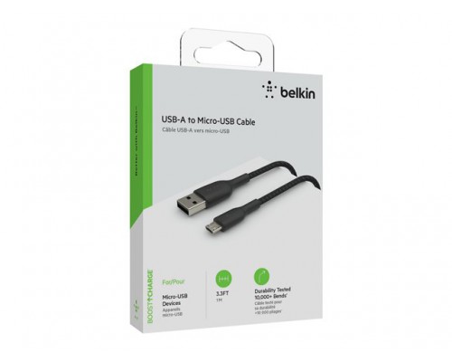 BELKIN BOOST CHARGE Micro-USB to USB-A Cable Braided. 1M. Black