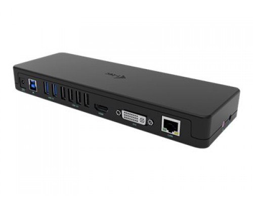 I-TEC USB 3.0/USB-C Dual Display Docking Station 1xHDMI 1xDVI+DVI-VGA Adapter 1xGLAN 2xUSB 3.0 4xUSB 2.0 1x Audio/Mic Jack