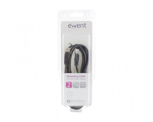 EWENT EW9526 Networking Cable 2 Meter Black