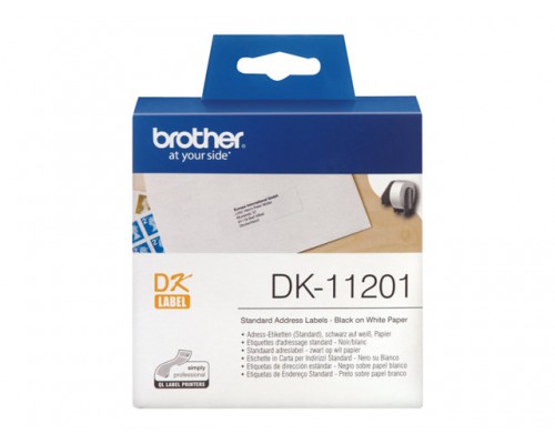 BROTHER P-Touch DK-11201 die-cut standard address label 29x90mm 400 labels