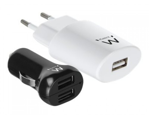 EWENT 15 x USB Home charger and 15 x USB Car Charger Jar Display