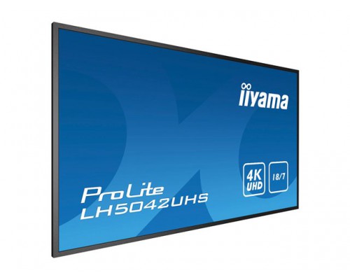 IIYAMA 50inch UHD IPS 4K Landscape and Portrait 500cd/m2 DP HDMI DP-Out USB LAN/RS232 SDM-L PC-Slot Speakers Android 8 OS