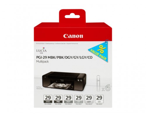 CANON PGI-29 inktcartridge zwart en vijf kleuren standard capacity multipack