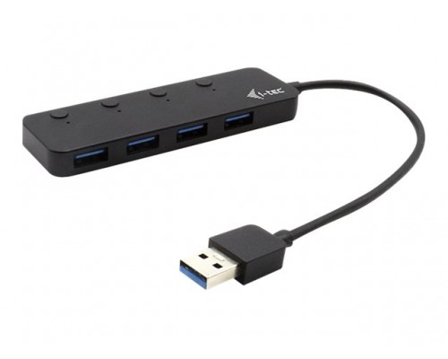 I-TEC USB 3.0 Metal HUB 4 Port with individual On/Off Switches 4xUSB 3.0 port with quick charging support BC 1.2