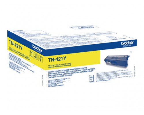 BROTHER TN421Y Toner Cartridge Geel 1.800 pagina s voor Brother HL-L8260CDW, L8360CDW