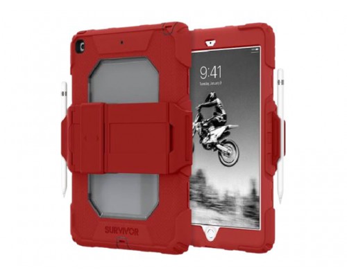 GRIFFIN Survivor All-Terrain for iPad 10.2inch - Ribbon Red/Clear