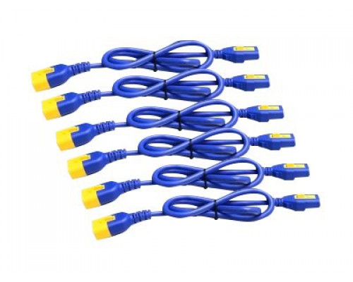 APC Power Cord Kit 6 ea Locking C13 to C14 1.8m Blue