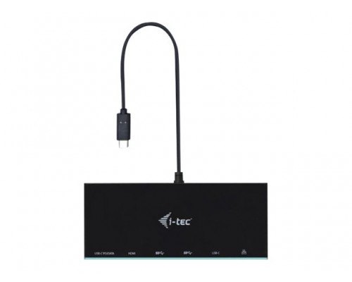I-TEC USB C 4K Travel Docking Station Power Delivery 1x HDMI 1x GLAN 2x USB 3.0 1x USB Type-C 1x USB C compatible withTB3