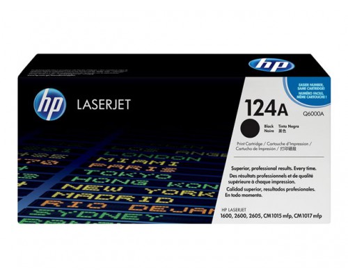 HP 124A Colour LaserJet originele toner cartridge zwart standard capacity 2.500 paginas 1-pack