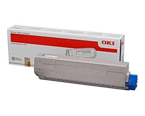 OKI C831 C841 tonercartridge cyaan standard capacity 10.000 pagina s 1-pack Cyan toner C831/C841 series (10K)