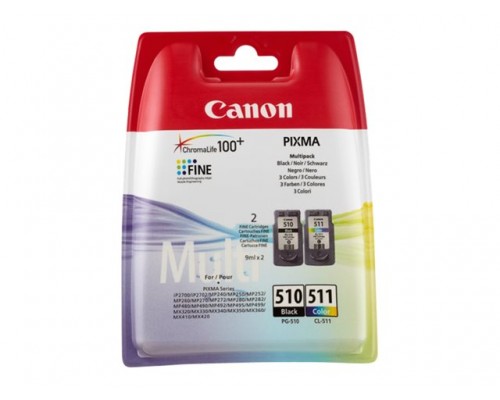 CANON PG-510 / CL-511 inktcartridge zwart en kleur multipack blister with security