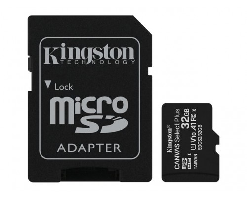 KINGSTON 32GB micSDHC Canvas Select Plus 100R A1 C10 Card + ADP