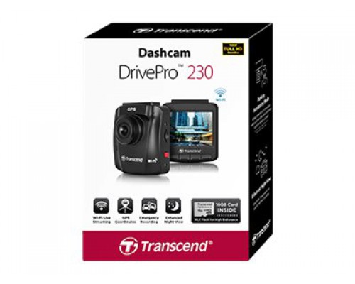 TRANSCEND 32GB Dashcam DrivePro 230 Suction Mount