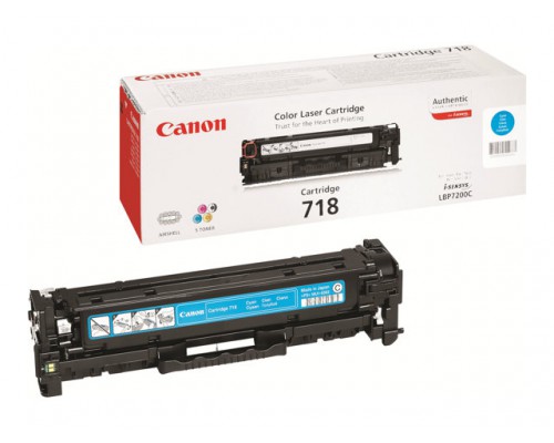 CANON 718 tonercartridge cyaan standard capacity 2.900 pagina s 1-pack